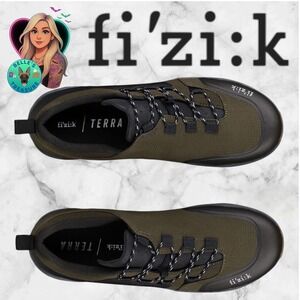 Fizik Terra Ergolace X2 Mountain Bike SPD Shoes Men's 10.5 Green Vibram Clipless